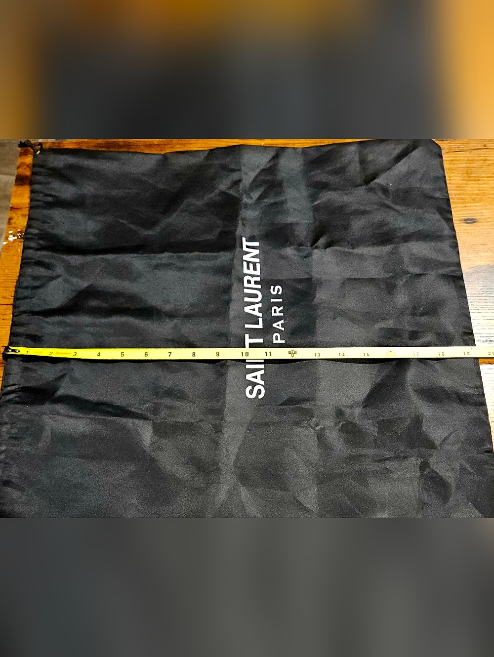YSL XL Black Double Lined Dust Bag 19.5” Drawstring Tote Storage - Picture 8 of 9